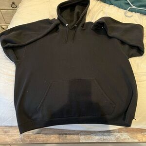 Hanes Premium Ecosmart Fleece Pullover Men’s Black Hoodie Sz L